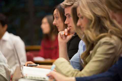 Law students sitting in a lecture