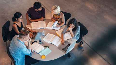 Image of group of people studying