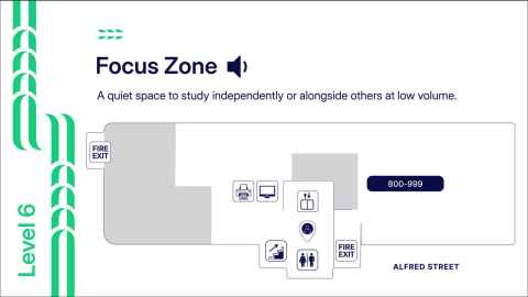 Floor plan General Library level 6