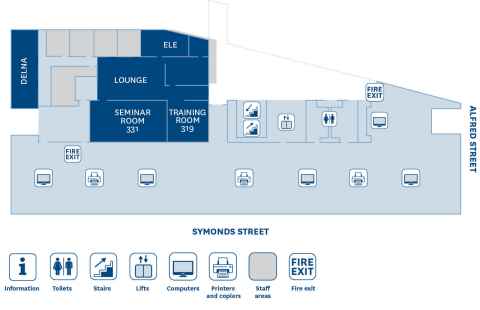 Floor plan Kate Edger Information Commons level 3