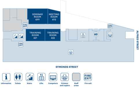 Floor plan Kate Edger Information Commons level 4