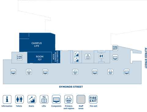 Floor plan Kate Edger Information Commons level 2