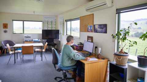 Ngapouri Research Farm cottage office