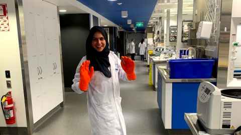 Dr Farha Ramzan in the Liggins Institute laboratory