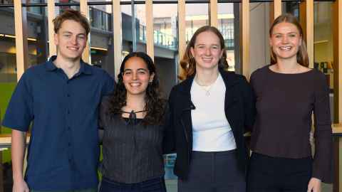 Current Liggins interns: Jake Fuyala, Shana Singh-Anderson, Danielle Mayer and Emily Broomfield