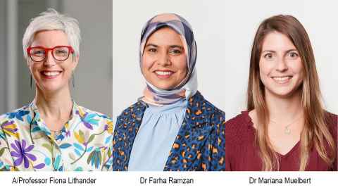 Nutrition and metabolism researchers - Fiona, Farha and Mariana