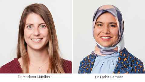 Nutrition and metabolism researchers - Farha and Mariana