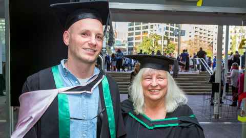 Peter Goodwin with mum Marineke