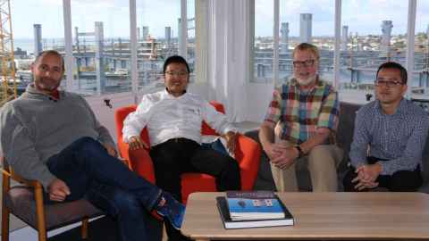 Professor Jason Ingham, Jerry Ma, Professor Charles Clifton and Dr Quincy Ma