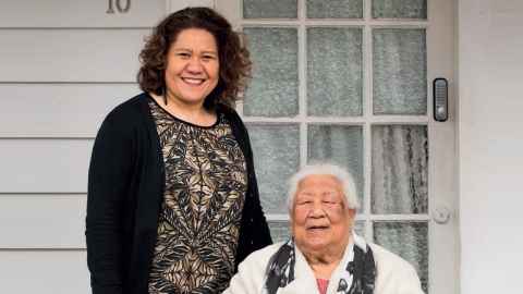 Jemaima Tiatia-Seath with her grandmother Suresa.