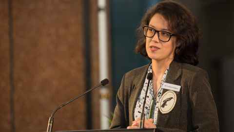 Leilani Walker at the Kathleen Curtis Atrium naming ceremony November 2018