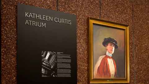 The Royal Society Te Apārangi generously gifted this portrait of Dr Kathleen Curtis to display in the Atrium.