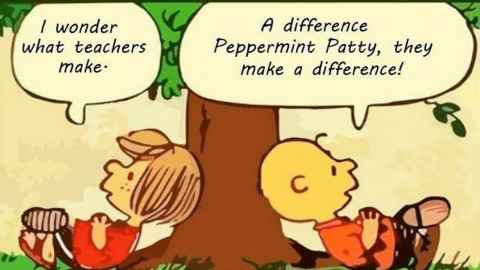 Cartoon on the role of teachers.