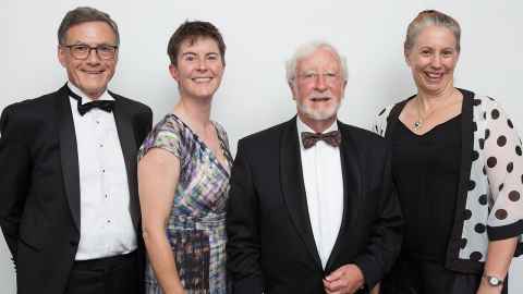 Left to right: Professors Gerard Rowe, Bryony James, Mick Pender, and Rosalind Archer.
