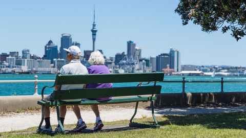 A fairer future for NZ's older couples. Pictured is an older couple looking out over Auckland Harbour. Photo: iStock