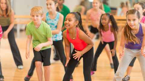 Children in a dance class