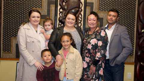 Keeghan O’Meara Hei Hei and her whānau.