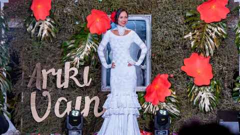 Terito Story on stage in a beauty pageant