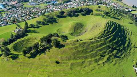 Bruce Hayward's favourite volcano, Mangere Mountain. 