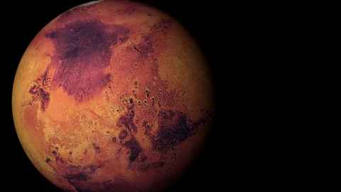 Space facts image of the planet Mars