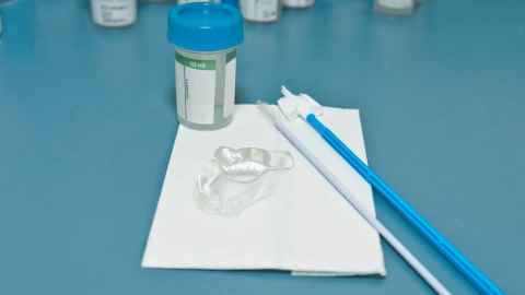 A cervical screening collection kit.