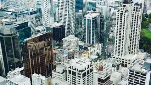 Highrise buildings in Auckland city
