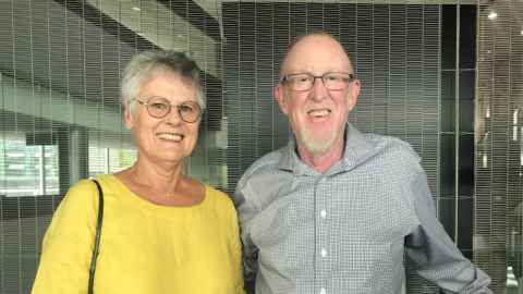 Emeritus Professor David Emanuel and his wife Hilary