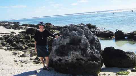 Professor Melinda Allen on Aitutaki, Cook Islands