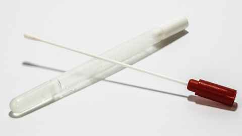 Covid test swab and container