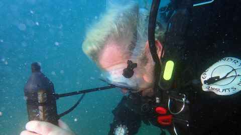 Diver in scuba suit