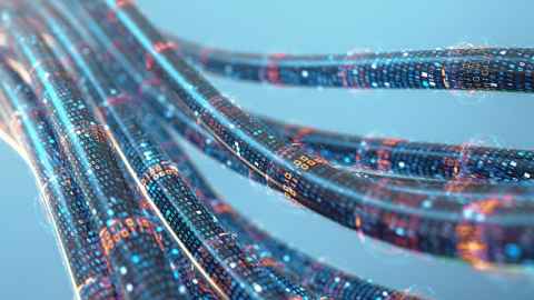 The image shows a concept of cables and connectivity: Access to fast broadband should be a human right, argues Dr Mohsen Mohammadzadeh. Photo: iStock