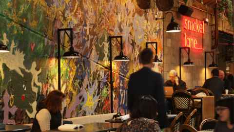 Artist Georgia Arnold says she wanted to create a vibrant space that encourages daydreaming.