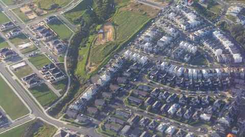 Suburban housing from above.