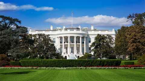 The image show the White House in Washington DC: Will Joe Biden by the next to call it home?