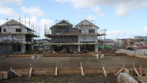 Houses under construction.