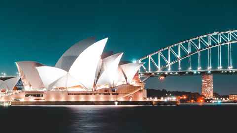 The Sydney Opera House and Harbour Bridge.