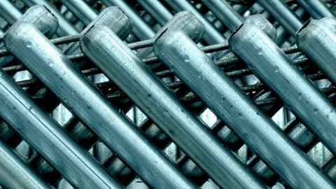 Metal pipes.