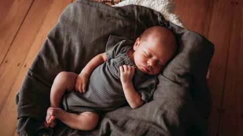 A sleeping baby.