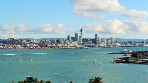 The image shows the outdoor arena of Auckland’s Waitematā Harbour: giving maximum views of the America's Cup spectacle from land. Photo: iStock