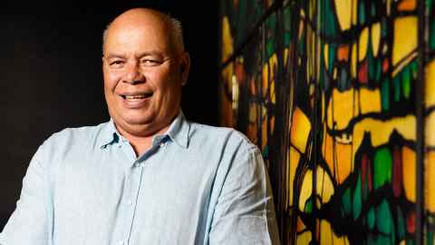 Dr Collin Tukuitonga routinely meets with Pacific community groups to give talks and advice about Covid-19.
