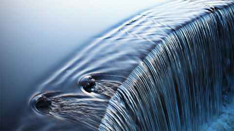 A waterfall, close up.