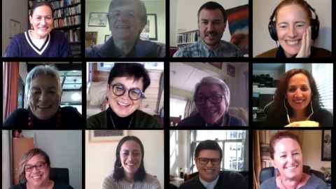 12 people on a Zoom call.