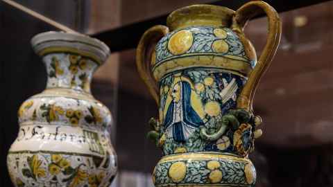 Apothecary jars at the Ernest & Marion Davis Memorial Museum