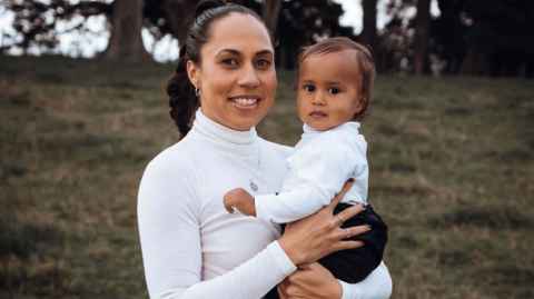 Jennifer Sarich with her son Atlas.
