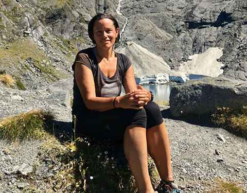 Mel in the Crucible Lakes area, Mt Aspiring National Park.