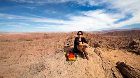 Mel in the Atacama Desert in Chile. 
