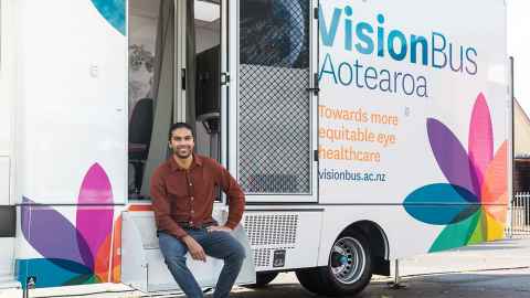 Veeran Morar and the Vision Bus Aotearoa. 
