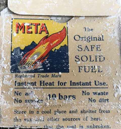 A solid fuel tab found in an archive. 