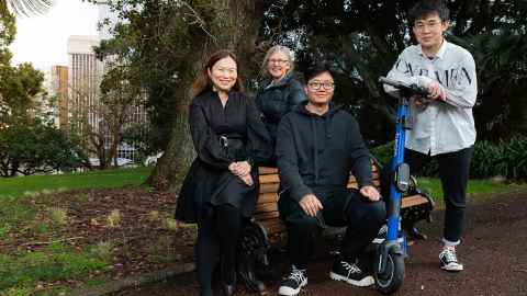 From left: Associate Professor Yun Sing Koh, Professor Gill Dobbie, Xuejun Shang, Ziyi Jiang.