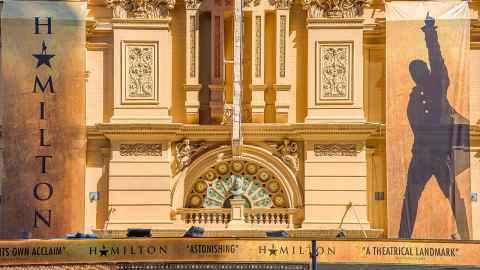 Hamilton production in Melbourne theatre.